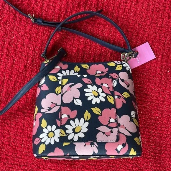 Kate Spade Darcy Small Bucket Bag Road Trip Floral Blue Multi - Picture 2 of 16